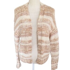 American Eagle AEO Chunky Sweater Cardigan Size XS Cream Preppy Autumn Oversized